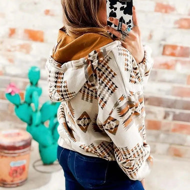 Bohemian Aztec Pocket Sweater - QH Clothing