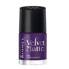 Rimmel Velvet Matte Nail Polish 12ml - 016 Purple Opulence
