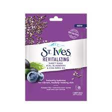 St. Ives Revitalising Acai Blueberry & Chia Seed Oil Mask 23ml - 1 Sheet - QH Clothing