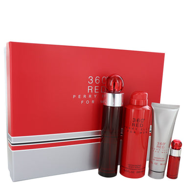 Perry Ellis 360 Red for Men Gift Set 100ml EDT + 90ml Shower Gel + 200ml Deodorant Spray + Mini 7ml EDT