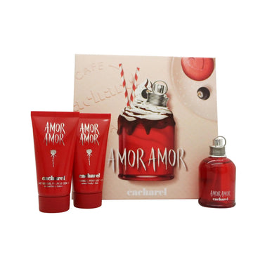 Cacharel Amor Amor Gift Set 50ml EDT + 2 x 50ml Body Lotion - Quality Home Clothing| Beauty