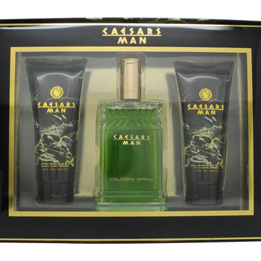 Caesars Man Gift Set 100ml Cologne Spray + 100ml Hair & Body Wash + 100ml Aftershave Balm - Quality Home Clothing| Beauty