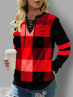 Checker Tied V-Neck Sweater - Quality Home Clothing| Beauty