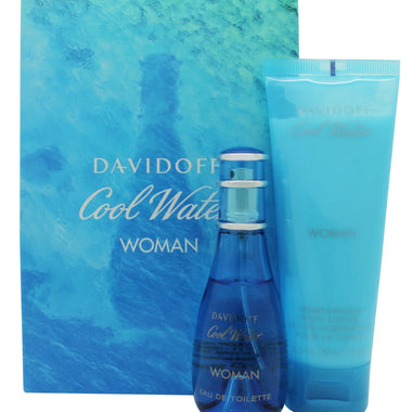 Davidoff Cool Water Woman Gift Set 30ml EDT + 75ml Body Lotion - Quality Home Clothing| Beauty