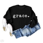 Grace Letter Graphic Jumper - Quality Home Clothing| Beauty