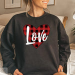 Love Heart Graphic Round Neck Sweater - Quality Home Clothing| Beauty