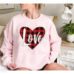 Love Heart Graphic Round Neck Sweater - Quality Home Clothing| Beauty