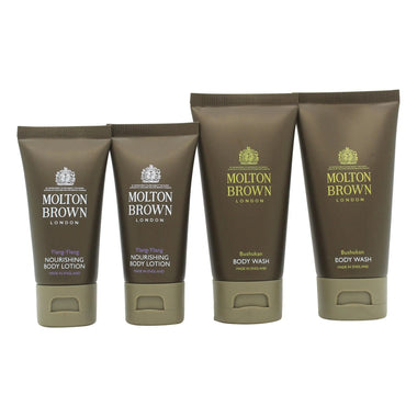 Molton Brown Gift Set 2 x 50ml Bushukan Shower Gel + 2 x 30ml Ylang-Ylang Body Lotion - Quality Home Clothing| Beauty