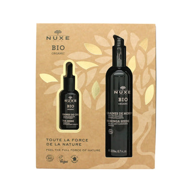 Nuxe Bio Organic Gift Set 30ml Chia Seeds Essential Antioxidant Serum + 200ml Moringa Seeds Micellar Cleansing Water - Quality Home Clothing| Beauty