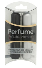 Pressit Refillable Perfume Atomiser Duo Pack - Black & Silver - Quality Home Clothing| Beauty
