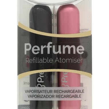 Pressit Refillable Perfume Atomiser Duo Pack Pink & Black Spray - Quality Home Clothing| Beauty