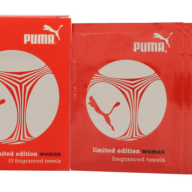 Puma Limited Edition Woman Perfumed Wet Wipes 10 x 3ml - Quality Home Clothing| Beauty