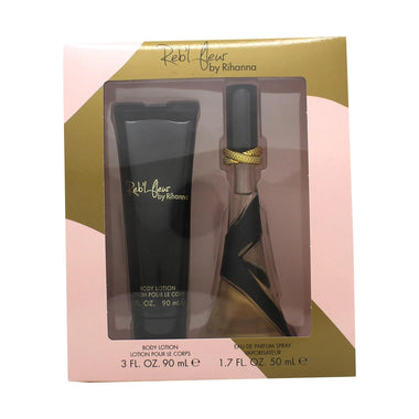 Rihanna Reb'l Fleur Gift Set 50ml Eau De Parfum Spray + 90ml Body Lotion - Quality Home Clothing| Beauty