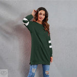 Round Neck Long Casual Sweater Top - Quality Home Clothing| Beauty