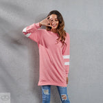 Round Neck Long Casual Sweater Top - Quality Home Clothing| Beauty