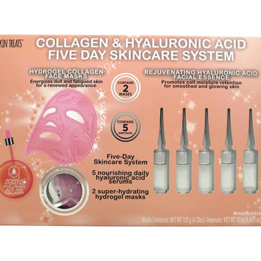 Skin Treats Collagen & Hyaluronic Acid Five Day Skincare System - 7 Pieces - Quality Home Clothing| Beauty