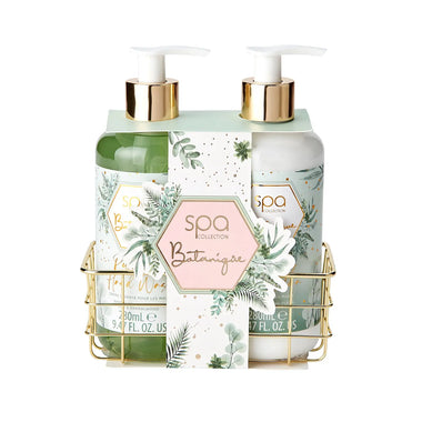 Style & Grace Spa Botanique Luxury Hand Care Gift Set Eco Packaging 280ml Hand Soap + 280ml Hand Creme + Metal Basket - Quality Home Clothing| Beauty