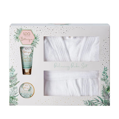 Style & Grace Spa Botanique Relaxing Bath Robe Gift Set Eco Packaging 120ml Body cream + 50ml Body lotion + 1 Bathrobe - Quality Home Clothing| Beauty