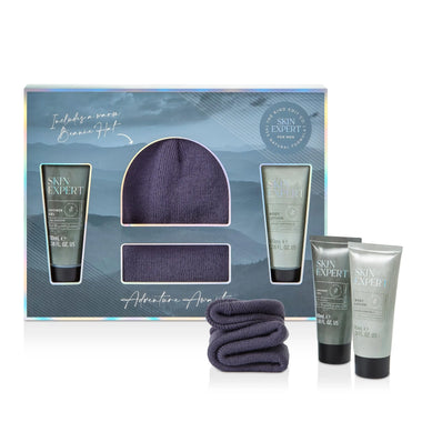 The Kind Edit Co. Skin Expert Beanie Gift Set 100ml Shower Gel + 100ml Body Lotion + Beanie Hat - Quality Home Clothing| Beauty
