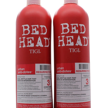 Tigi Duo Pack Bed Head Urban Antidotes Resurrection 750ml Shampoo + 750ml Conditioner - Quality Home Clothing| Beauty