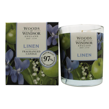 Woods of Windsor Linen Candle 150g - Quality Home Clothing| Beauty