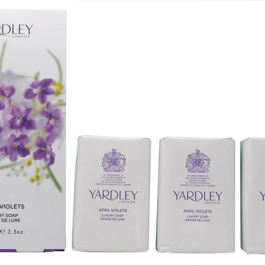 Yardley April Violets Soap 3 x 100g - Quality Home Clothing| Beauty