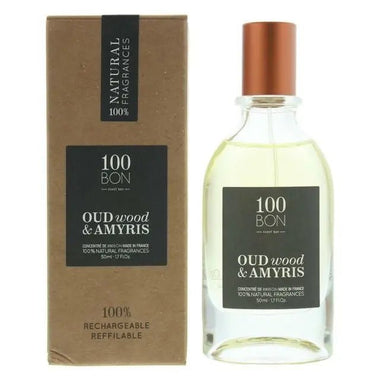 100BON Oud Wood & Amyris Refillable Eau de Parfum Concentrate 50ml Spray - QH Clothing