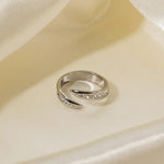 18K Elegant Diamond Inlay Ring - QH Clothing