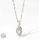 18K Gemstone Eye Diamond Necklace - QH Clothing