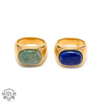 18K Gold Agate Stone Versatile Ring - QH Clothing