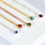 18K Gold Noble Simple Inlaid Round Tianhe Stone Design Simple Style Necklace - QH Clothing