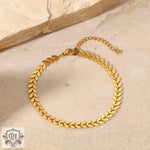 18K Gold Arrow Chain Anklet - QH Clothing