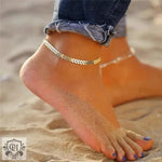 18K Gold Arrow Chain Anklet - QH Clothing