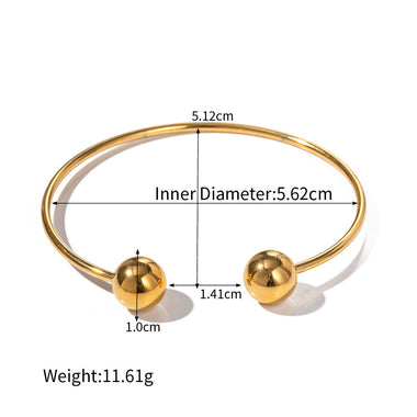 18K Gold Fashionable Simple Ball Design Bracelet - QH Clothing