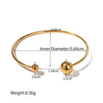 18K Gold Fashionable Simple Ball Design Bracelet - QH Clothing