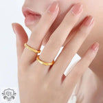 18K Gold Bamboo-inspired Versatile Ring - QH Clothing