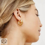 18K Gold Bamboo Knot Earrings - QH Clothing