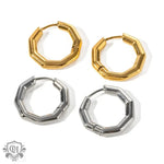 18K Gold Bamboo Knot Earrings - QH Clothing