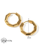 18K Gold Bamboo Knot Earrings - QH Clothing