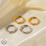 18K Gold Bamboo Knot Earrings - QH Clothing