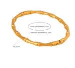 18K gold trendy fashionable round bead/star/bamboo shape/irregular design bracelet - QH Clothing