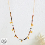 18K Gold Beaded and Disc Necklace - QH Clothing