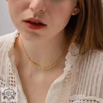 18K Gold Beaded Necklace & Bracelet - QH Clothing