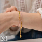 18K Gold Beaded Necklace & Bracelet - QH Clothing