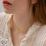 18K Gold Beaded Necklace & Bracelet - QH Clothing