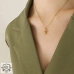 18K Gold Bell Pendant Necklace - QH Clothing