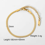 18K Gold Blade Bracelet - QH Clothing