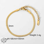 18K Gold Blade Bracelet - QH Clothing