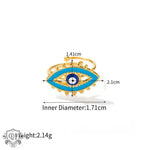 18K Gold Blue Devil Eye Versatile Ring - QH Clothing