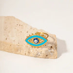 18K Gold Blue Devil Eye Versatile Ring - QH Clothing